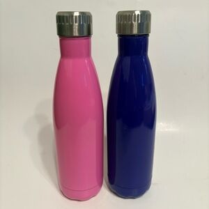 Pink and Blue Stainless Steel Water Bottles